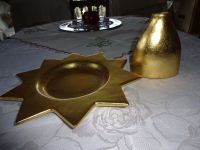 Weihnachtsteller und Blumenvase Gold Keramik NEU Rheinland-Pfalz - Gunderath Vorschau