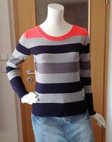 AJC Pullover Gr. 36/38 * marine koralle grau gestreift Brandenburg - Bernau Vorschau