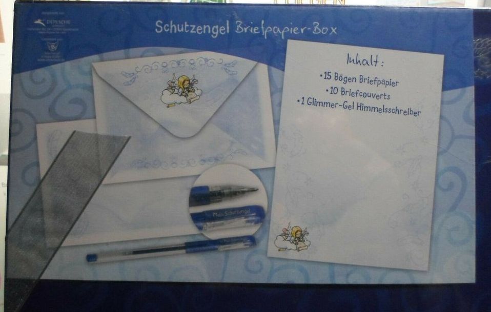 Depeche Schutzengel Briefpapier blau mit Box OVP in Folie in Landshut