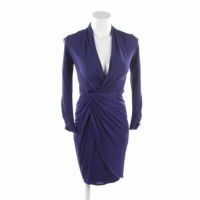 Karen Millen Wickel Kleid 34 36 38 40 S M blau Slinky PinUp Londo Bayern - Bad Neustadt a.d. Saale Vorschau