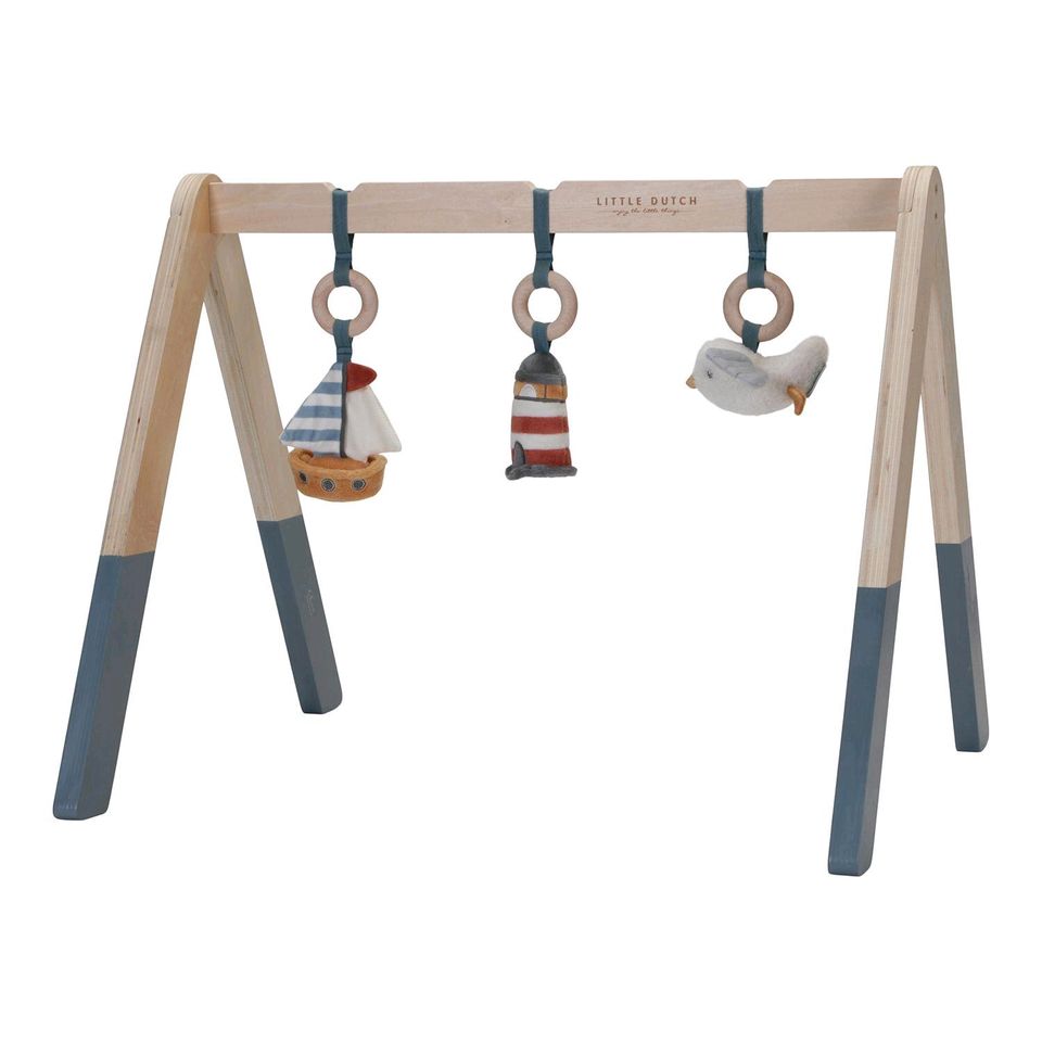 Little Dutch Holz Baby-Gym Spielbogen mit Stoff Anhänger in Sellin