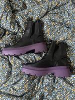 Damen Stiefel schwarz/lila Größe 38? Bayern - Regensburg Vorschau