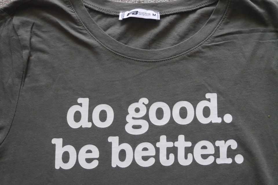 T-Shirt, khaki, do good be better, Gr. 170 / Versand 1,65€ in Gräfenhainichen