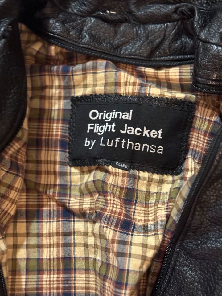 Lederjacke Flight by Lufthansa Fliegerjacke Gr. XL Luftwaffe in Viersen