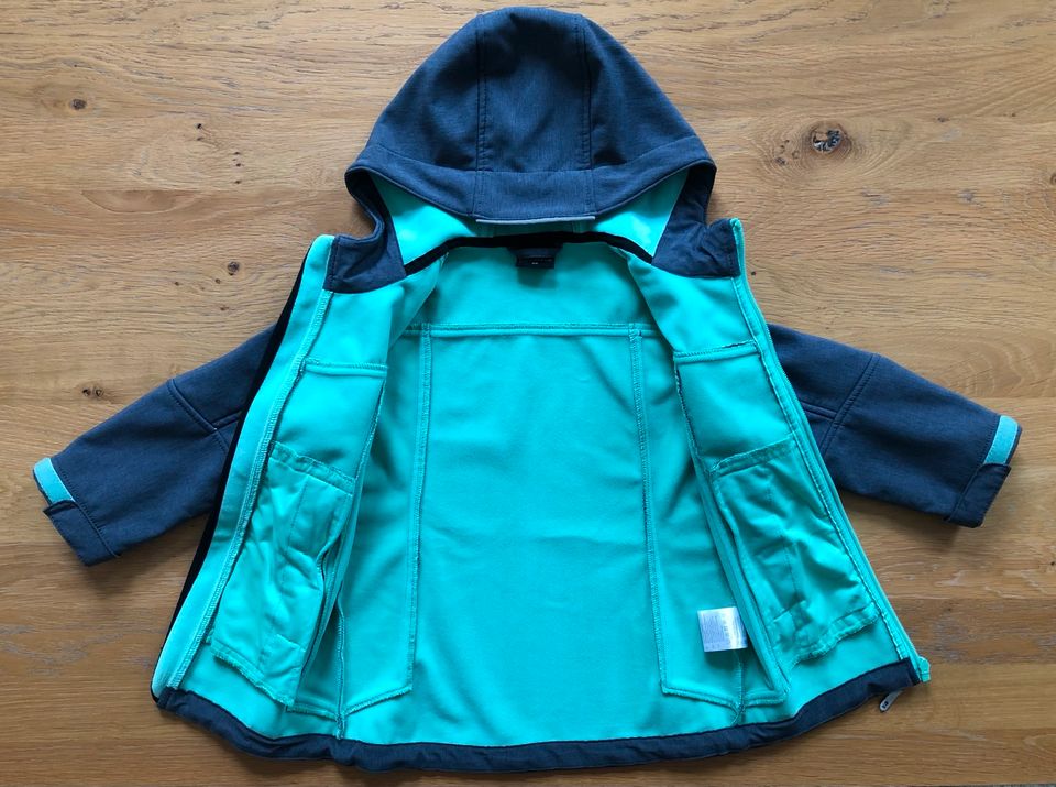 Trollkids Softshell-Parka Gr. 110 grau/mint - Top! in Dresden