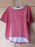 Damen T Shirt Kurzarm Gr 38 rot mit Blümchen, Janina neuw. Baumw. Thüringen - Rudolstadt Vorschau
