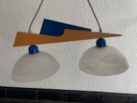 Lampe - Hängelampe - blau & Glas & Holz Bochum - Bochum-Süd Vorschau