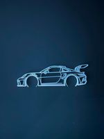 Porsche 911 GT3 RS, 3D Silhouette, Wanddekoration,30cm, 70cm weiß Niedersachsen - Rosdorf Vorschau