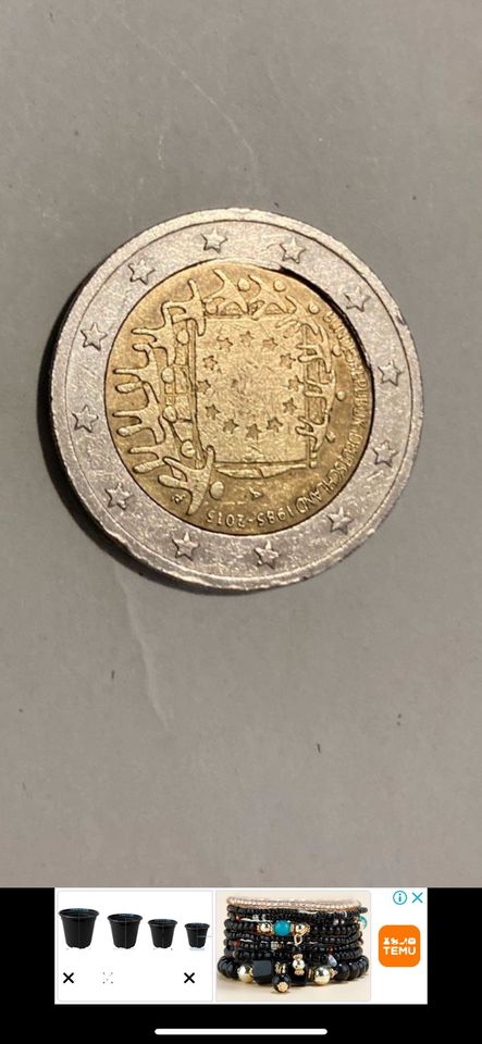 2 Euro münze in Hamburg