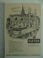 OLETON Ölfrei Henkel & Cie. Klebstoffwerk Düsseldorf Werbung 1957 Baden-Württemberg - Leonberg Vorschau