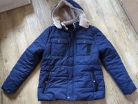 Winterjacke blau Gr. L Teddy Kapuze Patches 176 180 Nordrhein-Westfalen - Detmold Vorschau