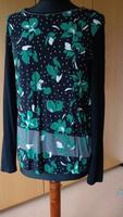 dkl.blaues Shirt mit grün/weißem Blumenaufdruck "Gerry Weber"M Niedersachsen - Ganderkesee Vorschau