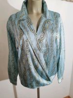 Bluse Gr 52 Satin Optik Hellblau Ketten Muster Neu Bayern - Buchenberg Vorschau