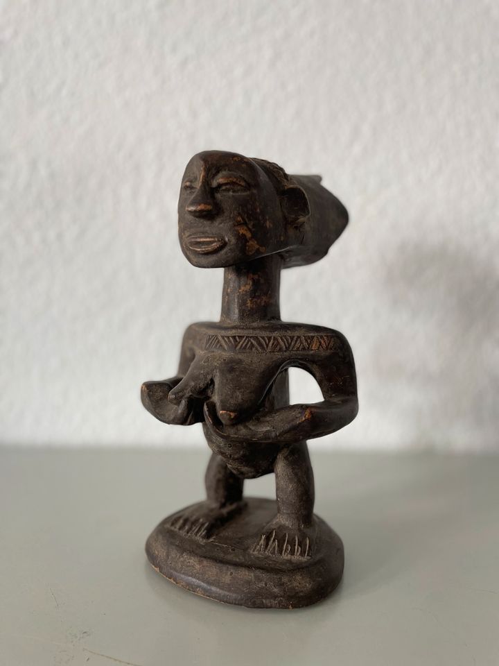 afrikanische Holz-Skulptur Frau Fruchtbarkeitssymbol Luba / Tabwa in Sollstedt (Wipper)