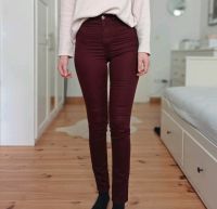 Skinny Jeans High Waist Dunkelrot Bordeaux H&M 34 36 XS S Bayern - Würzburg Vorschau