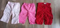 3 Hosen rot rosa pink Hose Gr 74 Niedersachsen - Braunschweig Vorschau