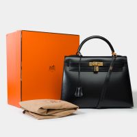 Hermès Kelly 32 sellier handbag in Black box calf leather, GHW München - Altstadt-Lehel Vorschau
