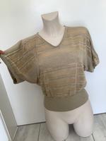 Escada Shirt gold Glitzer gestreift leicht durchsichtig M L Bayern - Würzburg Vorschau