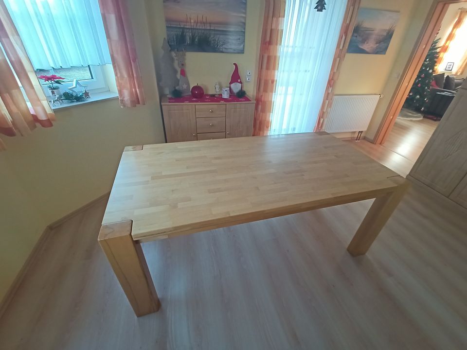 Esstisch Tisch Massivholz Buche robust und stabil 180 x 90 x 75cm in Burgkunstadt