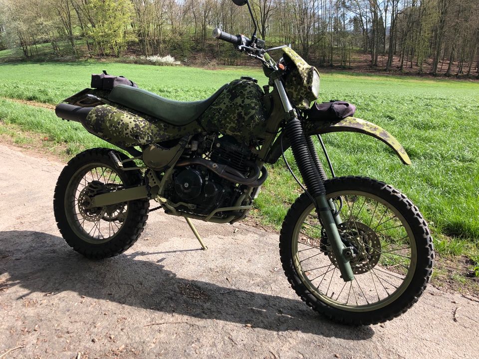 Enduro Honda XR 650 L E-Starter in Bundeswehr Tropentarn in Dörentrup