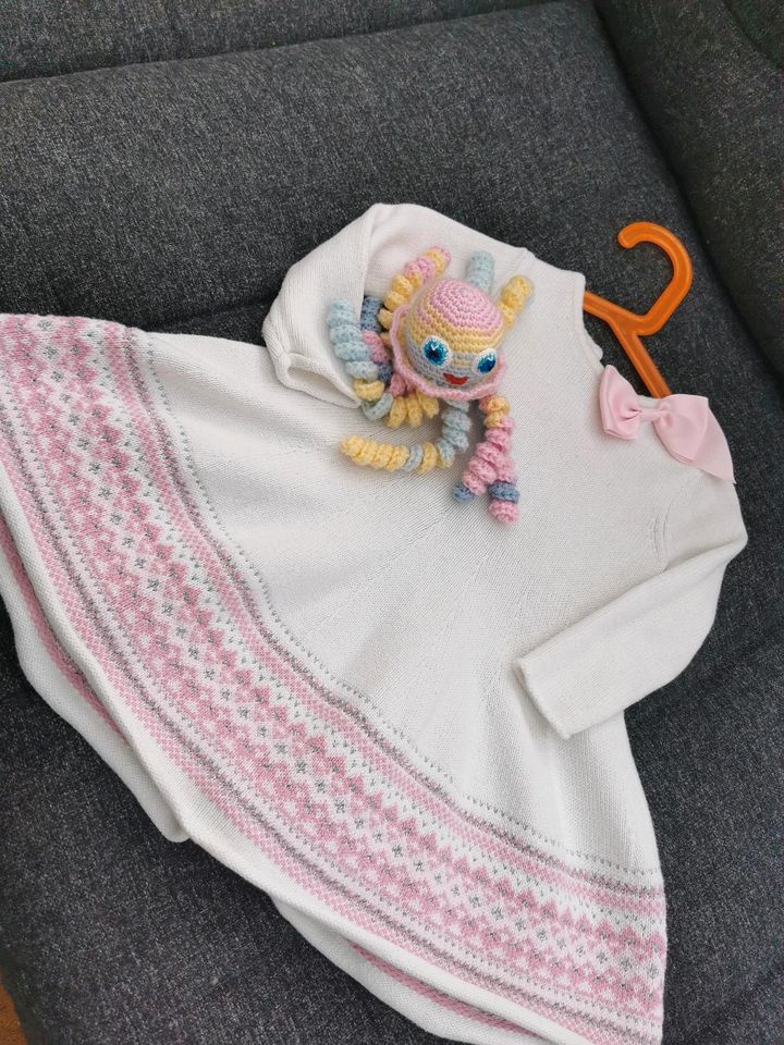 NEXT GENERATION Baby Strickkleid Kleid weiß Gr 80 NEUwertig in Gelnhausen