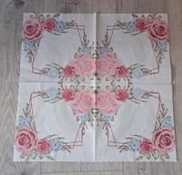 Servietten - Rosen rosa blau - Shabby, Bastelideen Nordrhein-Westfalen - Bünde Vorschau