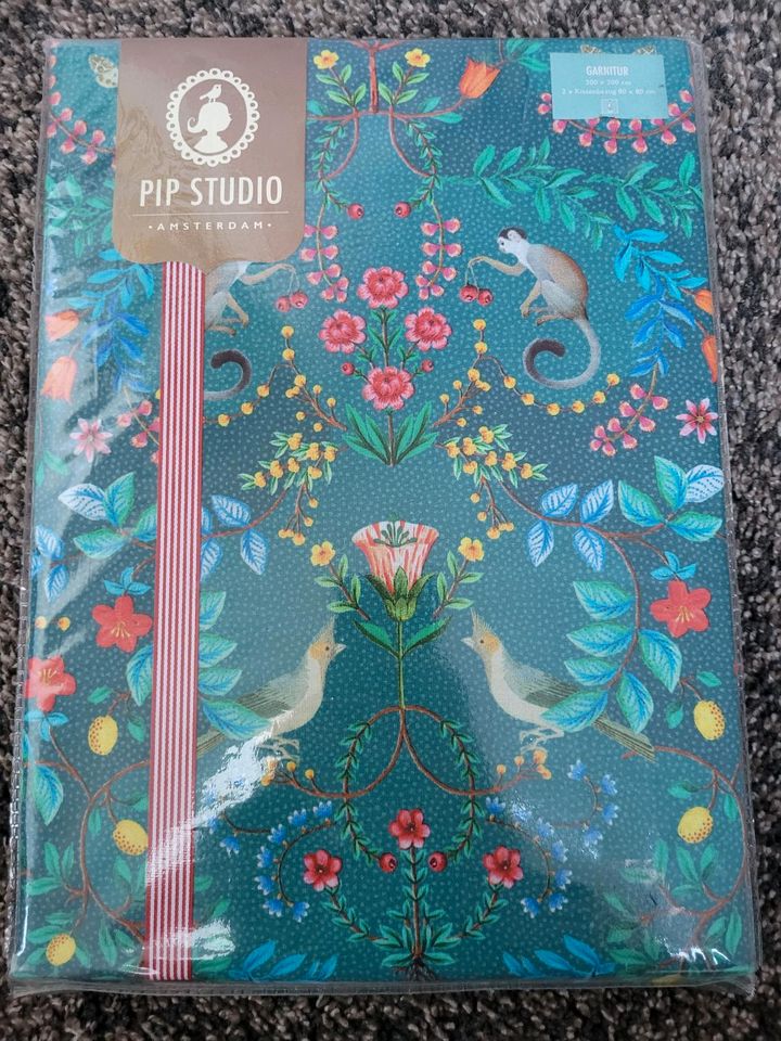 NEU Pip Studio Bettwäsche 200x200 Singerie Jambo Flower Floris in Wetschen