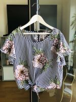 Crop top Bluse Shirt Hemd Oberteil Blumenmuster Chiffon Sexy Frei Berlin - Mitte Vorschau