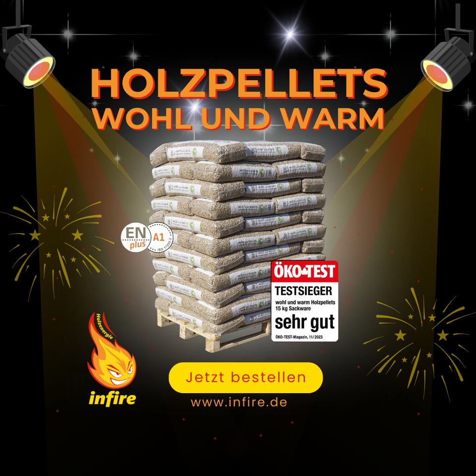 Testsieger! Holzpellets Sackware, wohl und warm, Heizpellets in Zeil