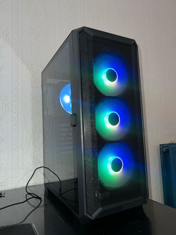 ARGB (RGB) gaming PC Gehäuse, ATX schwarz neu 3 Lüfter in Oldenburg