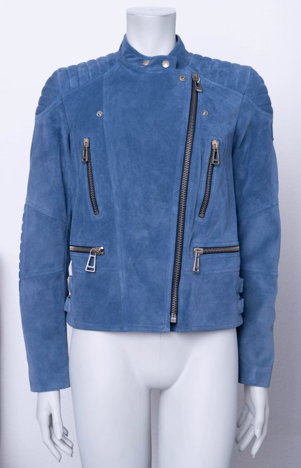 Belstaff Lederjacke Sidney Wildleder Blau in Bad Wildbad