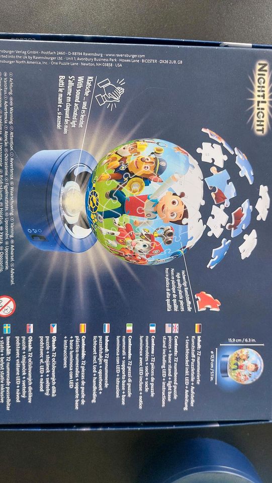 *wie NEU* 3D Puzzle - Nachtlicht - Paw Patrol Lampe in Dresden