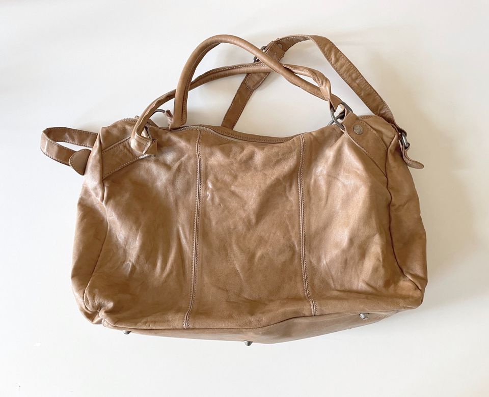 Corsia Ledertasche * Hellbraun/ beige * ca. 50 x 37 * Reisetasche in Berlin