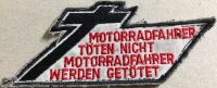 Aufnäher Patch Motorradfahrer Töten Nicht, Biker Kutte Weste Bayern - Hohenaltheim Vorschau