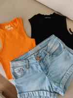 Set Jeasnshorts 34 + 2 Tops xxs und xs Rheinland-Pfalz - Diez Vorschau