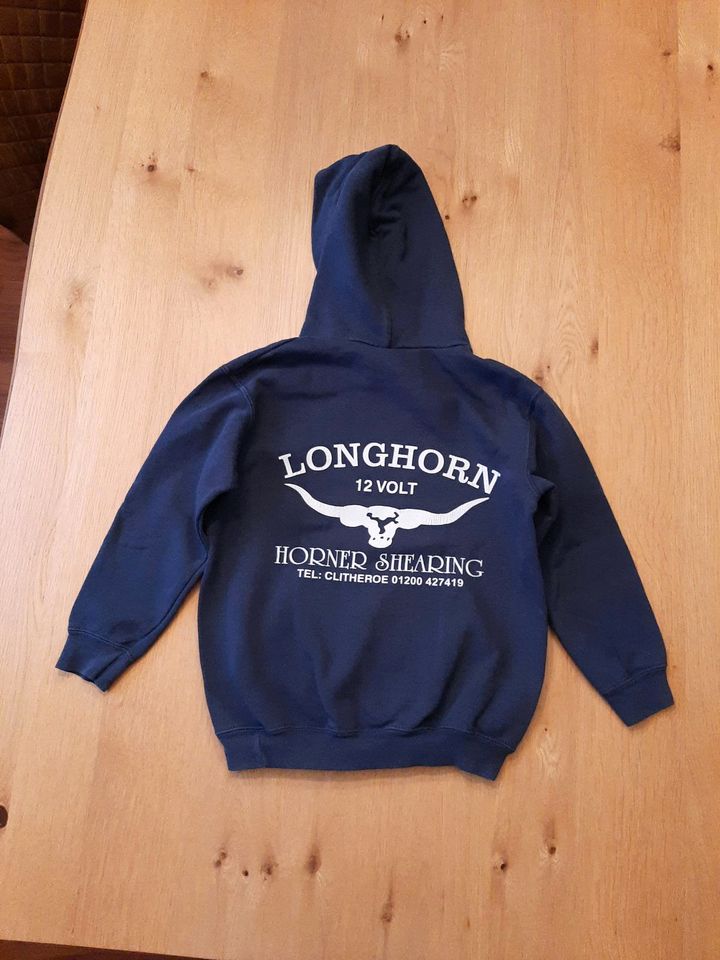 Hoodie Longhorn Shearing Kinder 122/128 in Trebel