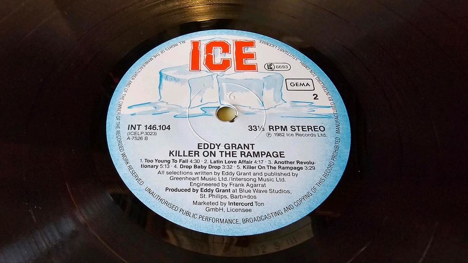 LP '1982' EDDY GRANT-Killer On The Rampage +bonus: in Pinneberg