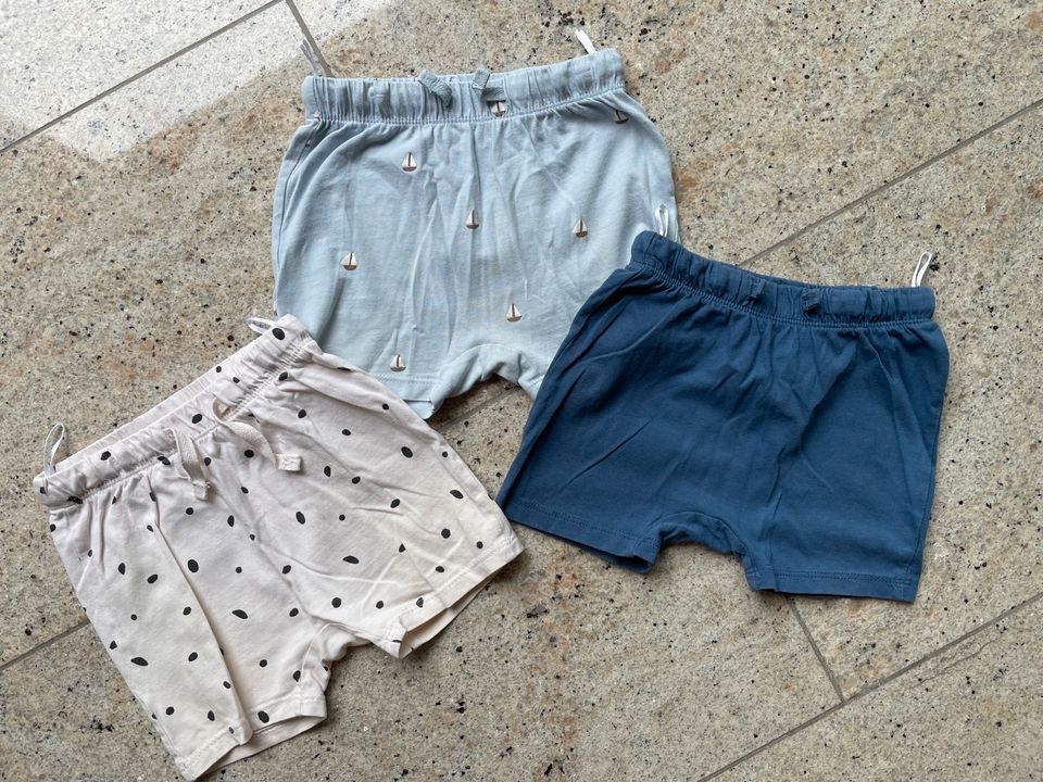 H&M Shorts, kurze Hosen, Set 3 Stück, maritim, 80 in Stuttgart