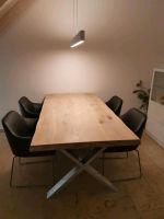 Tisch Esstisch Vito Siga 2x1m Eiche gebeizt Baumkante Edelstahl Bayern - Kösching Vorschau