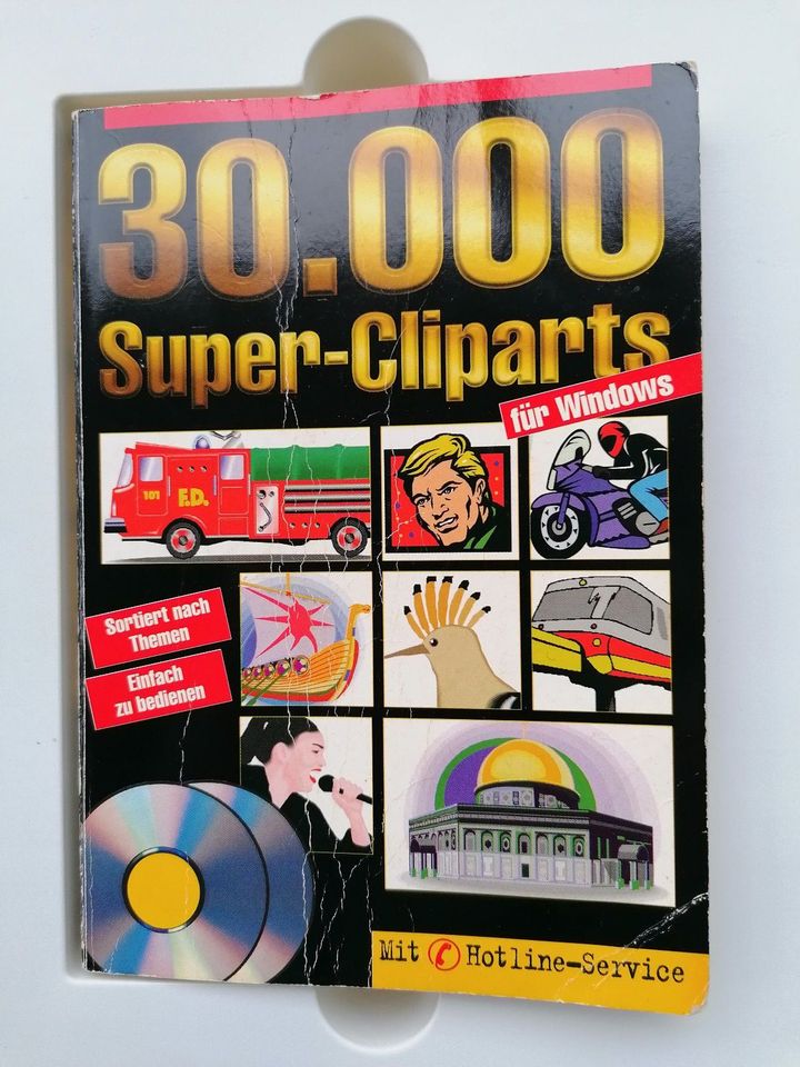 30.000 Super-Cliparts mit 2 CD-ROMs u. Handbuch, gebraucht in Leer (Ostfriesland)