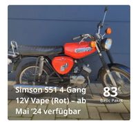 Simson S51 4-Gang 12V Vape (Rot) – ab Mai ’24 verfügbar Chemnitz - Euba Vorschau