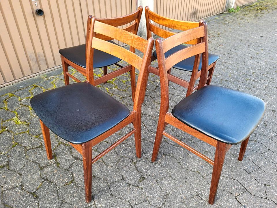 Stühle Set Teak Skandinavien 60er Jahre Vintage in Wolfenbüttel