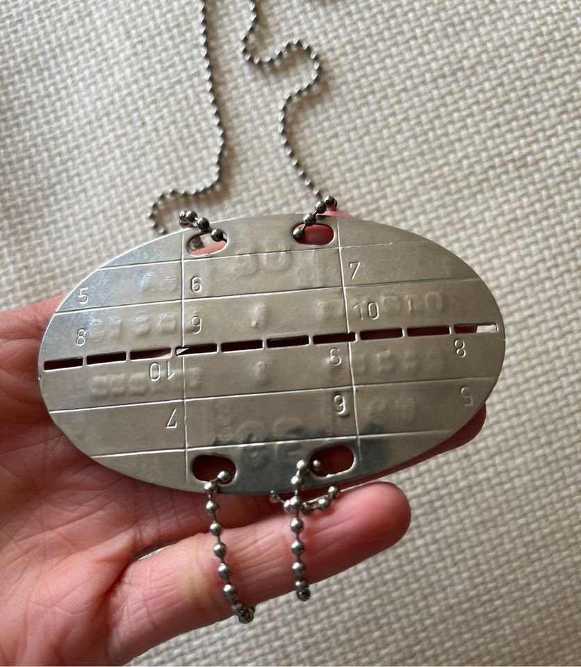 Bundeswehr Erkennungsmarke Dogtag in Marsberg