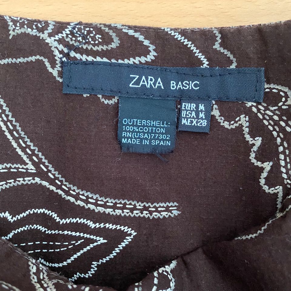 Rock Zara Gr. M Baumwolle braun beige wie Neu in Filderstadt