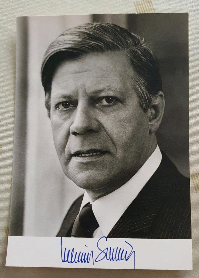 Autogrammkarte Helmut Schmidt in Wenden