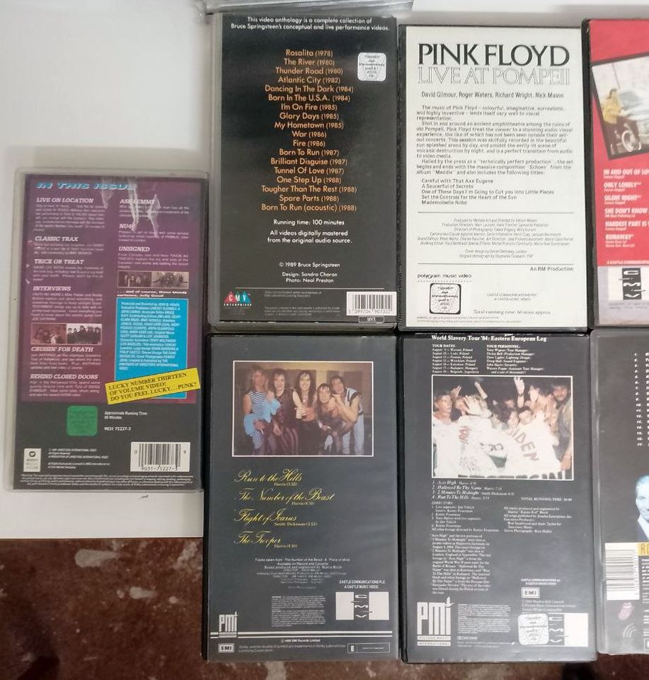 VHS-Videos: Rolling Stones,Iron Maiden,Pink Floyd,Scorpions u.a. in Wangelnstedt