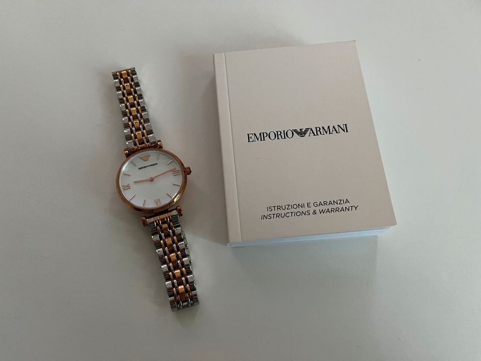 Emporio Armani Damenuhr rosegold silber Edelstahl 32mm in Jork