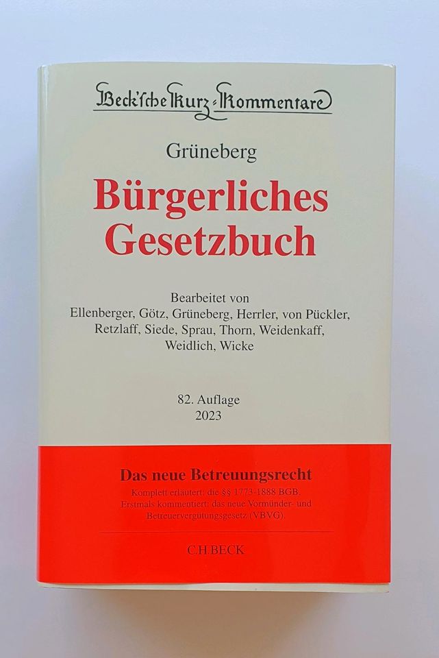 Grüneberg (Palandt), BGB, 82. Auflage 2023 in Mainz