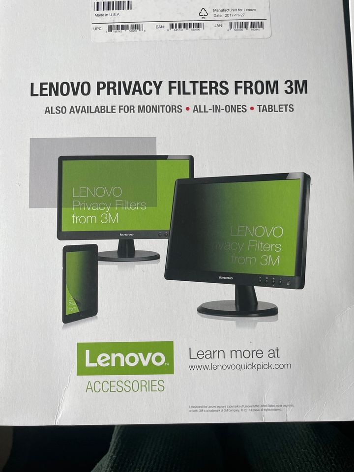 Lenovo Blickschutz Filter Privacy Filter Laptop Display in Duisburg