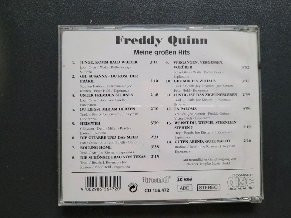 CD Freddy Quinn,Junge komm bald wieder in Nordenholz